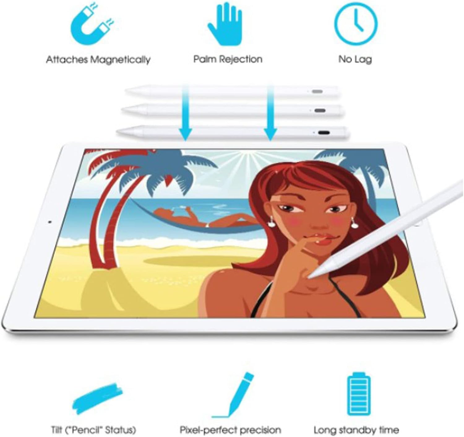 Stylus Pen for ipad, Active Pencil with Quick Charge, FREE SHIPPING!