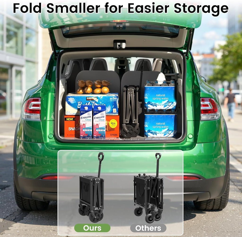 Blomoba Collapsible Wagon Cart, Flexible Handle, Portable FREE SHIPPING!